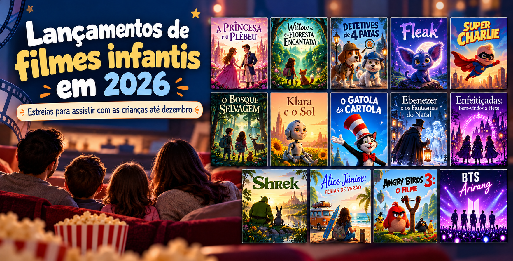 Leia mais sobre o artigo Lançamentos de filmes infantis em 2026: estreias para assistir com as crianças até dezembro